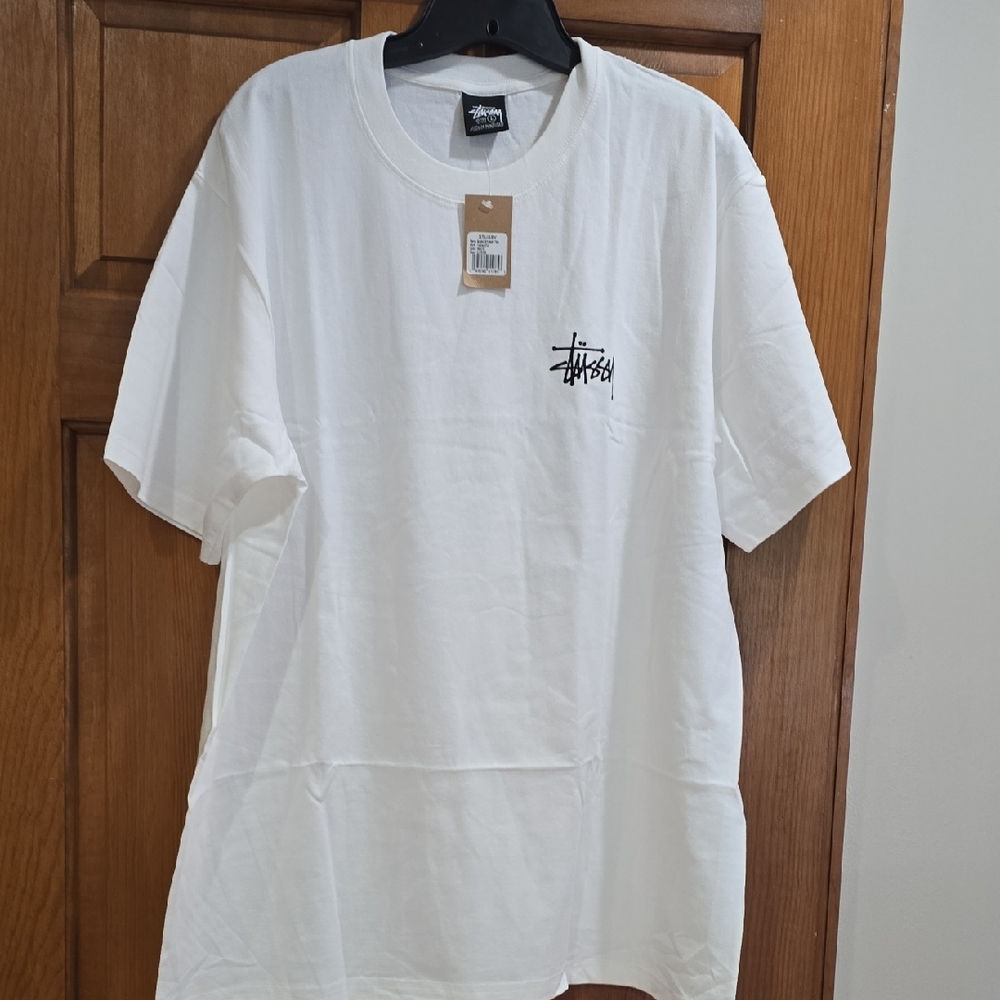 Stussy White Short Sleeve Tee Casual Cotton